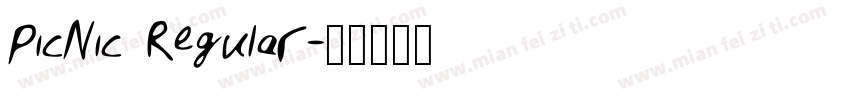 PicNic Regular字体转换